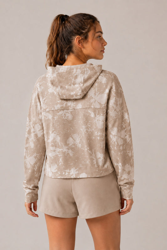 4055 - Buzo Crop Fleur